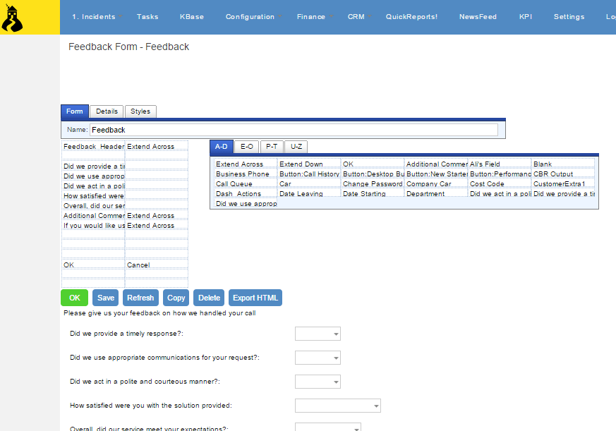 customer feedback survey sample