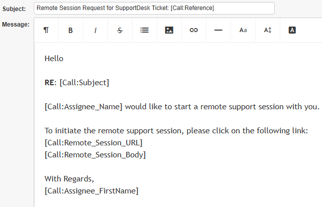 remote support email
