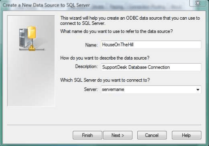 create a new datasource to sql server