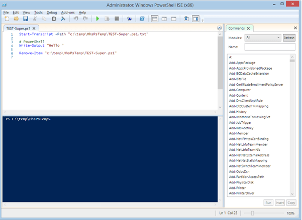 powershell ise