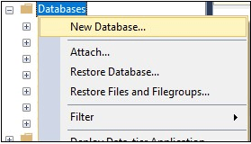 select new database