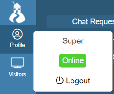 chat logout button